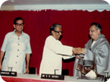 Receiving T.M.A Pai Foundation Award for Sant Purandara das